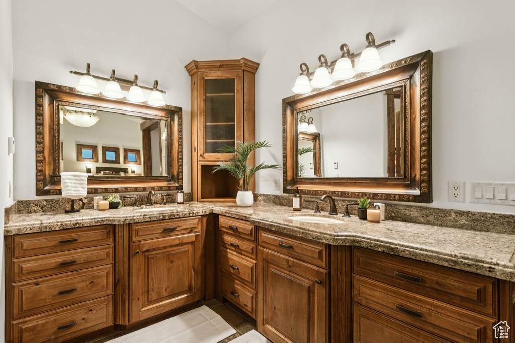Bathroom with double vanity