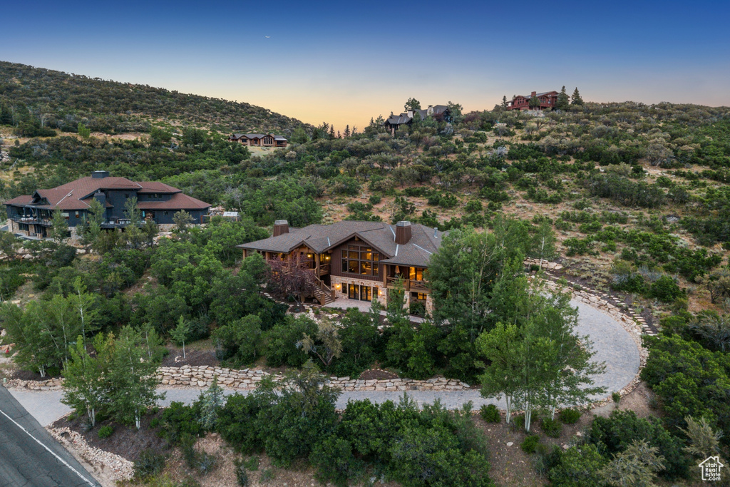 View from above of property