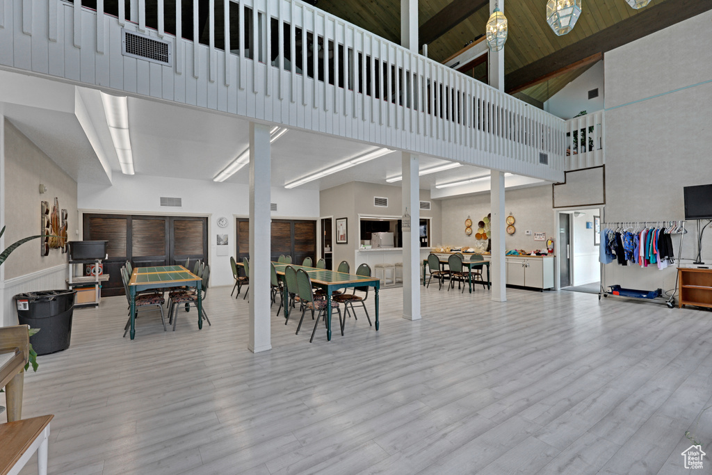 Interior space with outdoor dining area