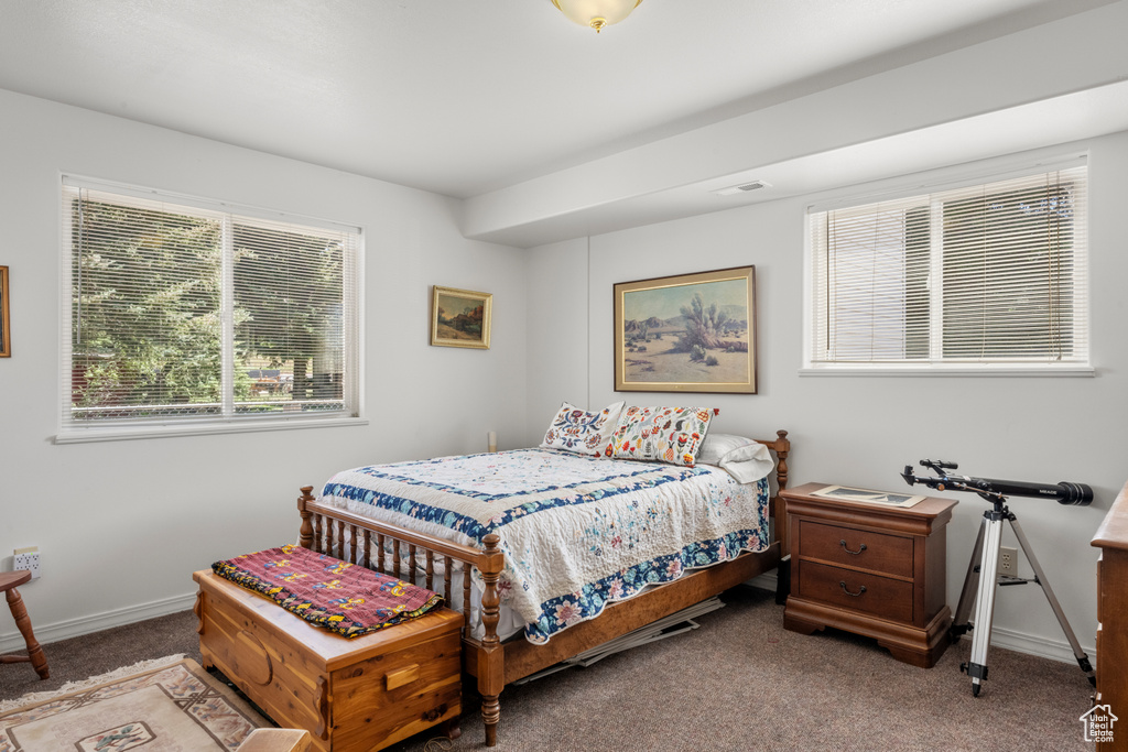 Bedroom featuring carpet floors