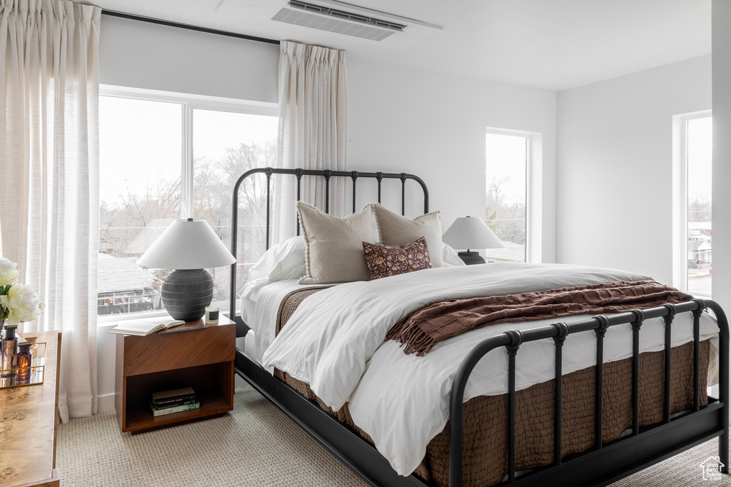 View of carpeted bedroom