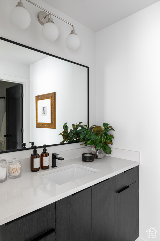 Bathroom featuring vanity