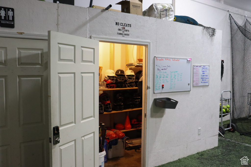 View of storage area