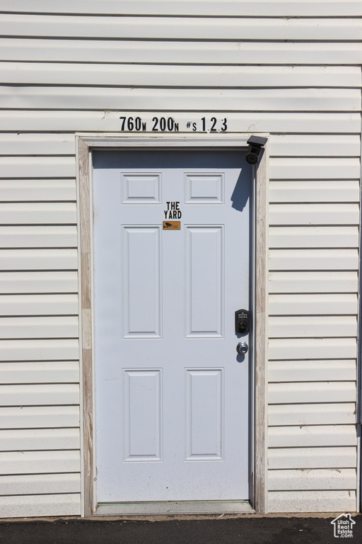 Doorway to property