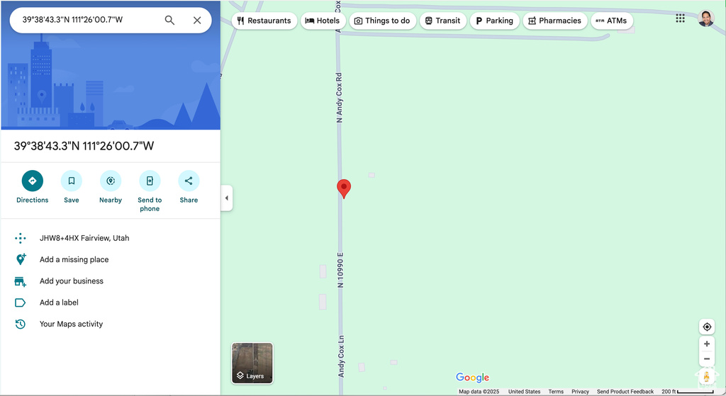 24957 N 11000 E Fairview, UT 84629