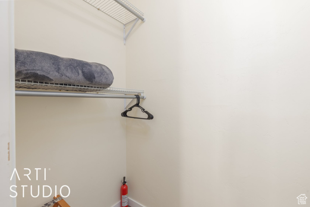 View of walk in closet
