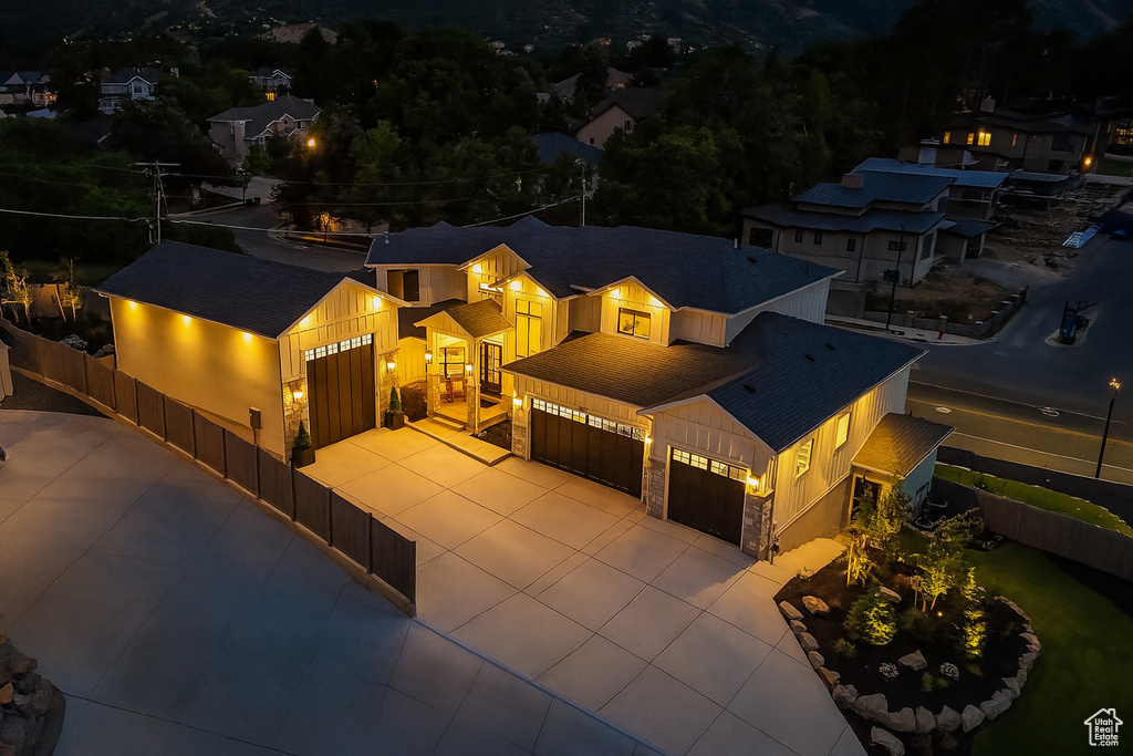 View from above of property