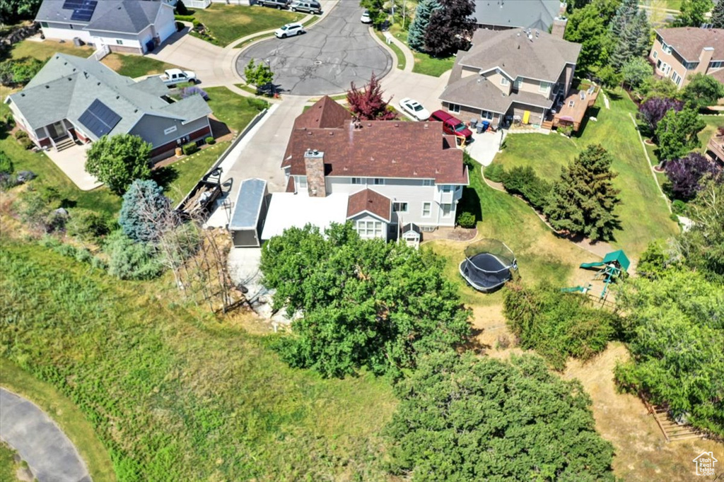 Aerial view of residential area