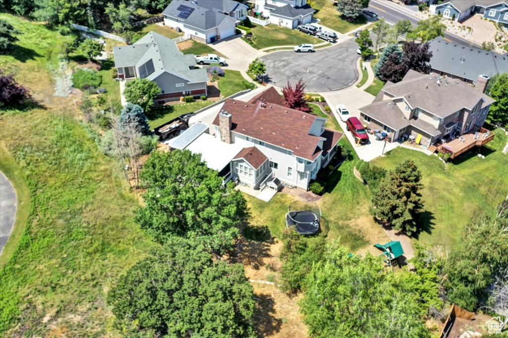 Aerial view of residential area