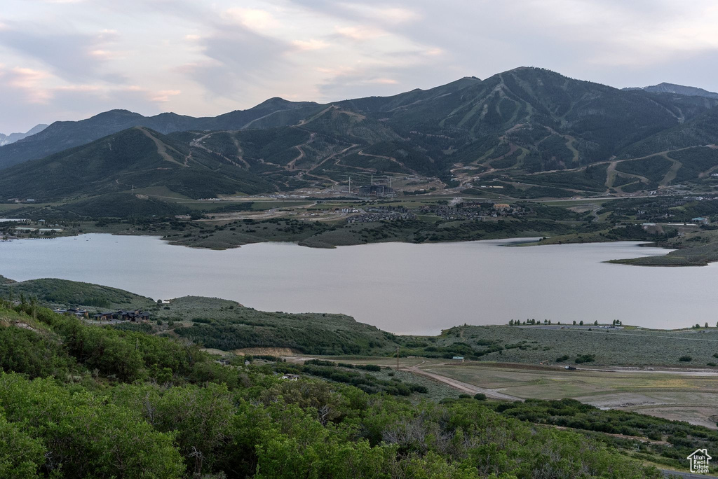 Mountain view with a nearby body of water