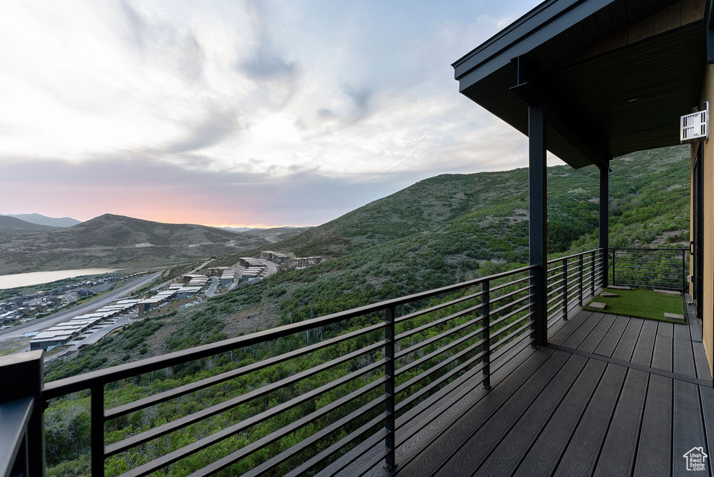 Deck with a mountain view