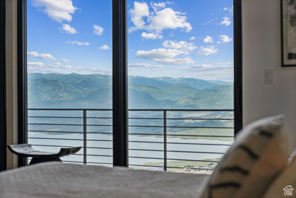 Water view with a mountain backdrop