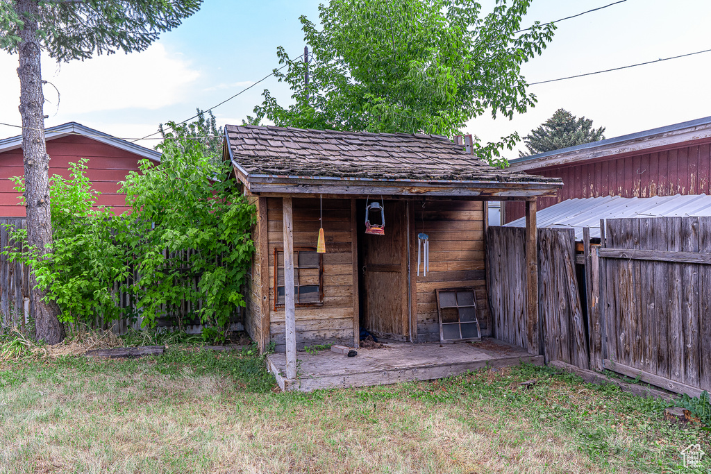 View of outbuilding
