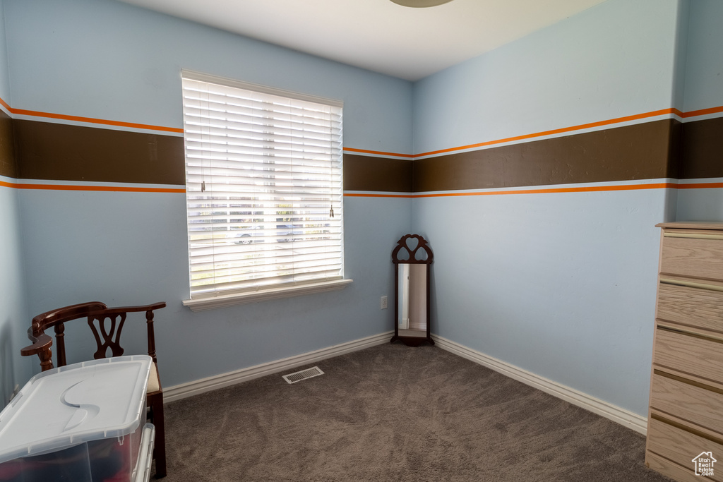 Walk in closet with carpet flooring