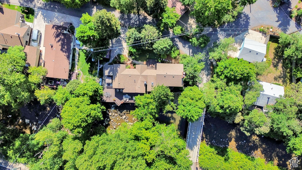 Aerial view of residential area