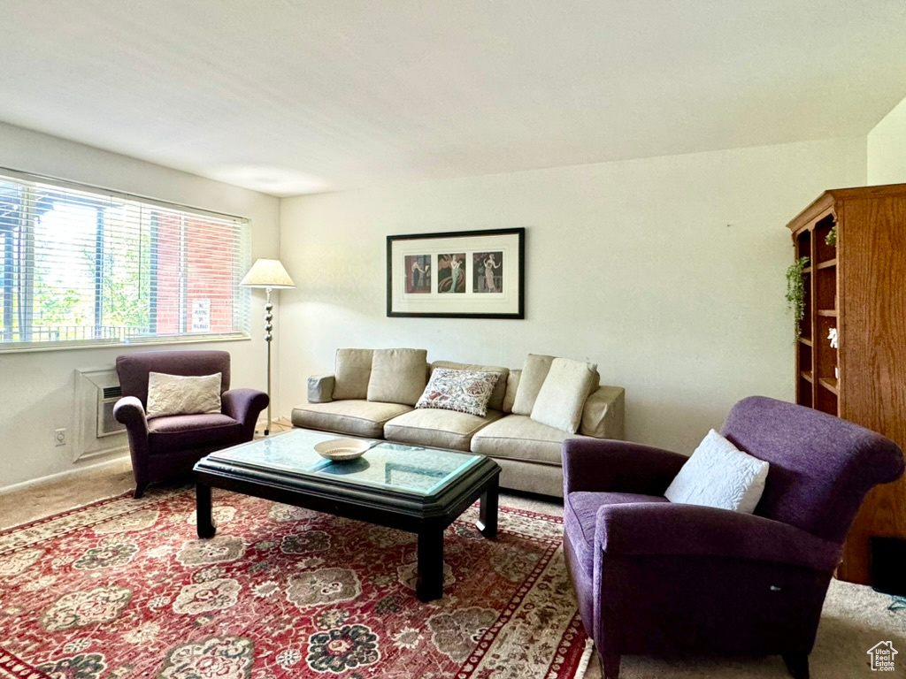 View of carpeted living room