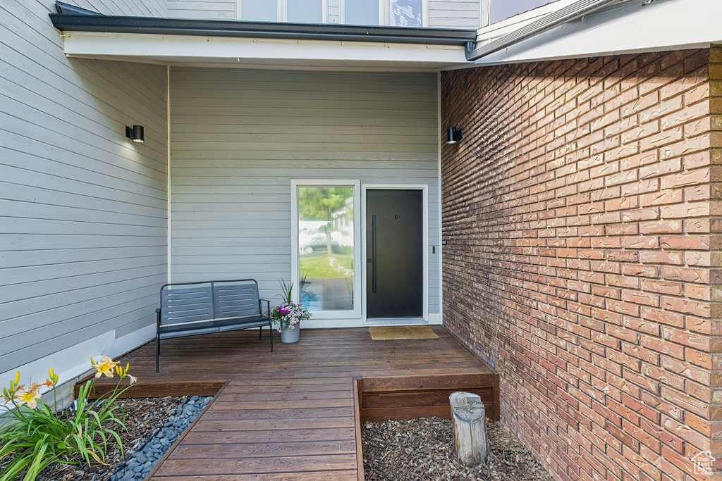 View of wooden deck