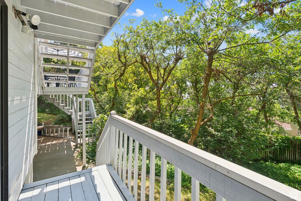 Balcony with stairway