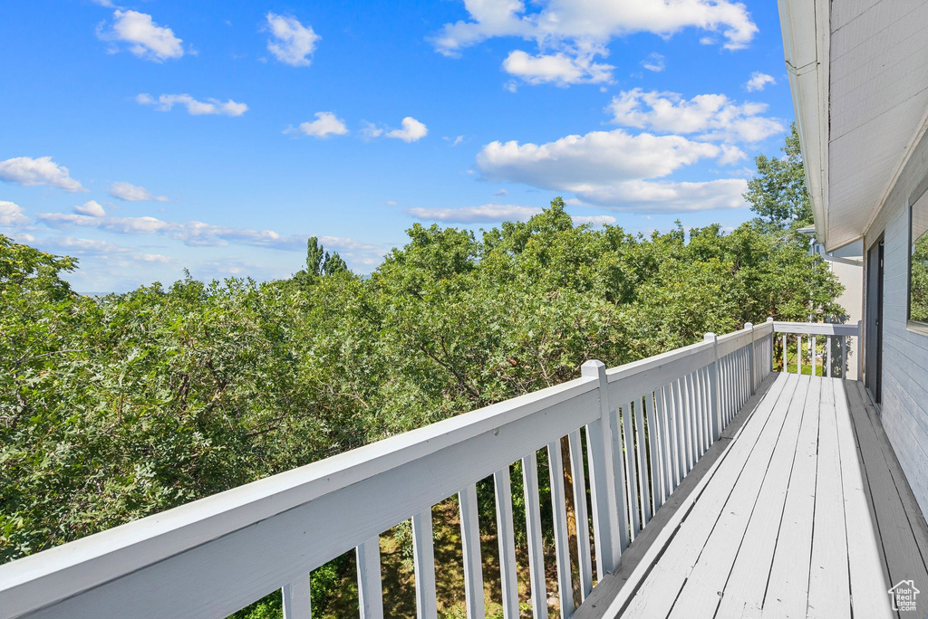 View of wooden deck