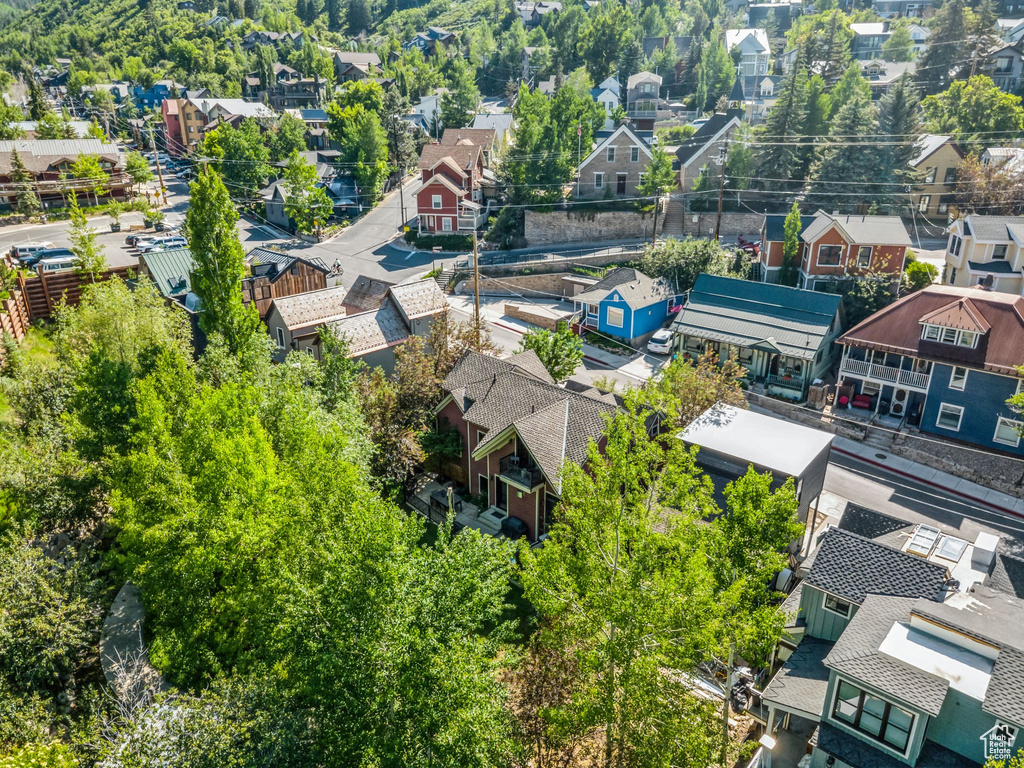 Aerial view of residential area