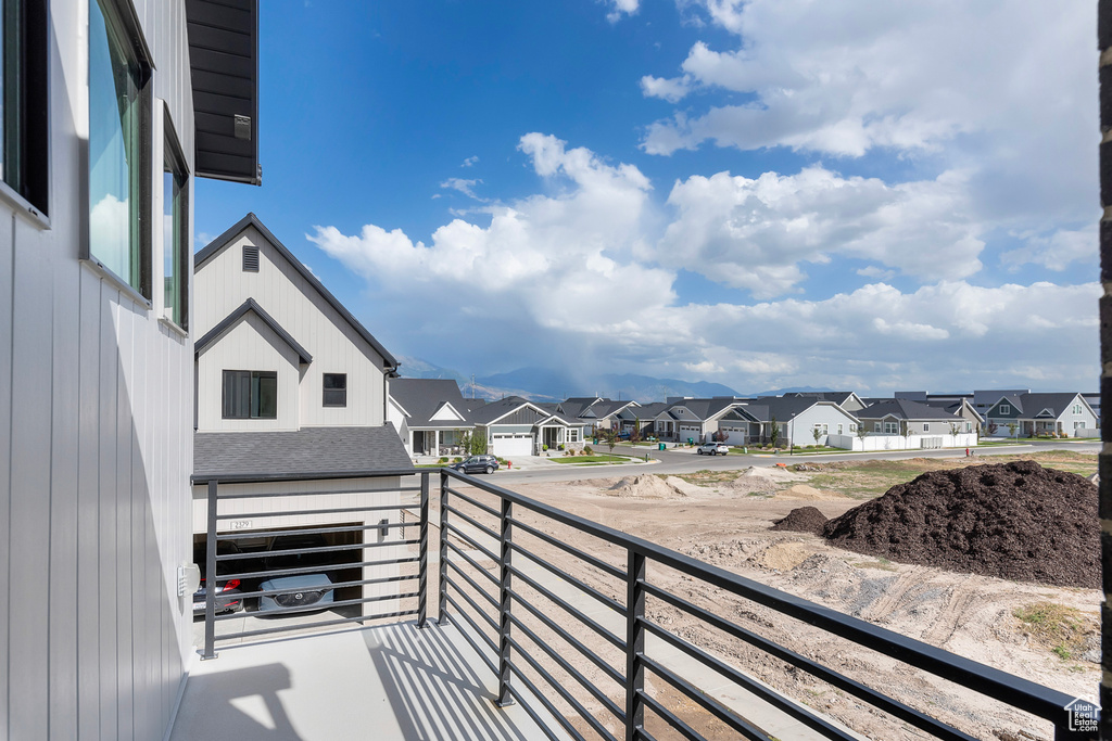 Balcony with a residential view