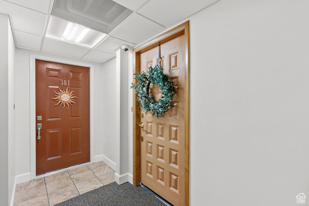 Property entrance featuring a surveillance system