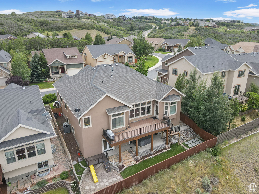 Aerial view of residential area