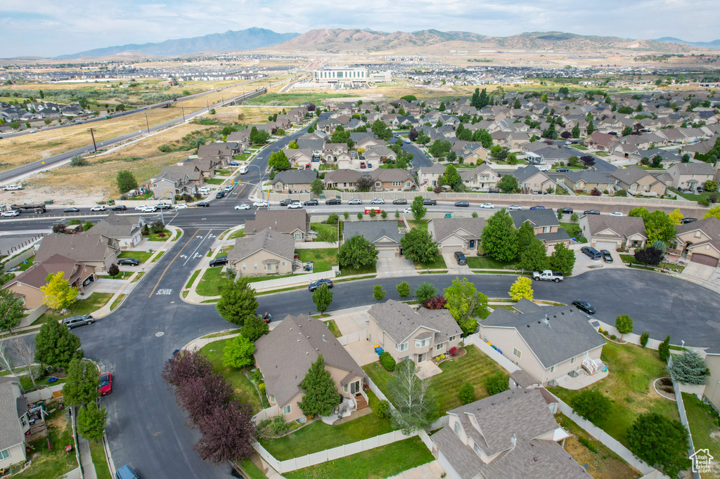 View of property location with nearby suburban area and a mountain backdrop
