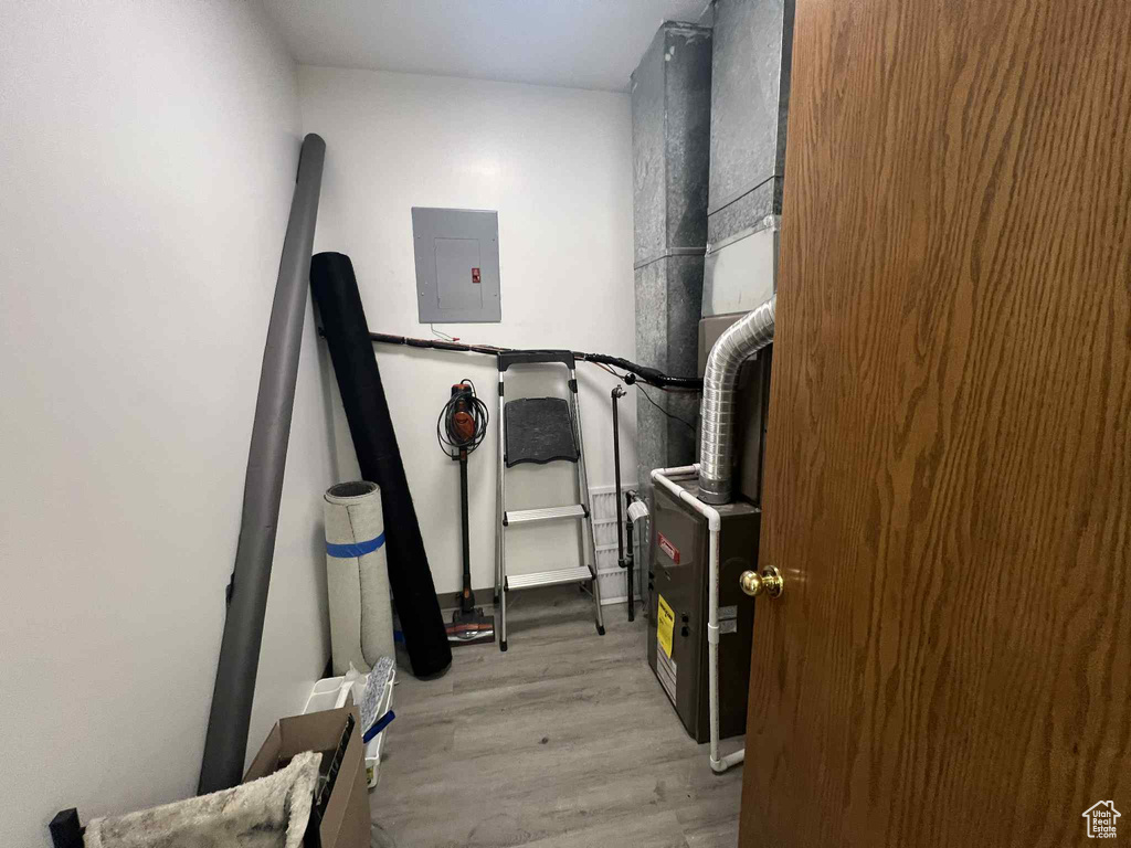 Utility room with electric panel