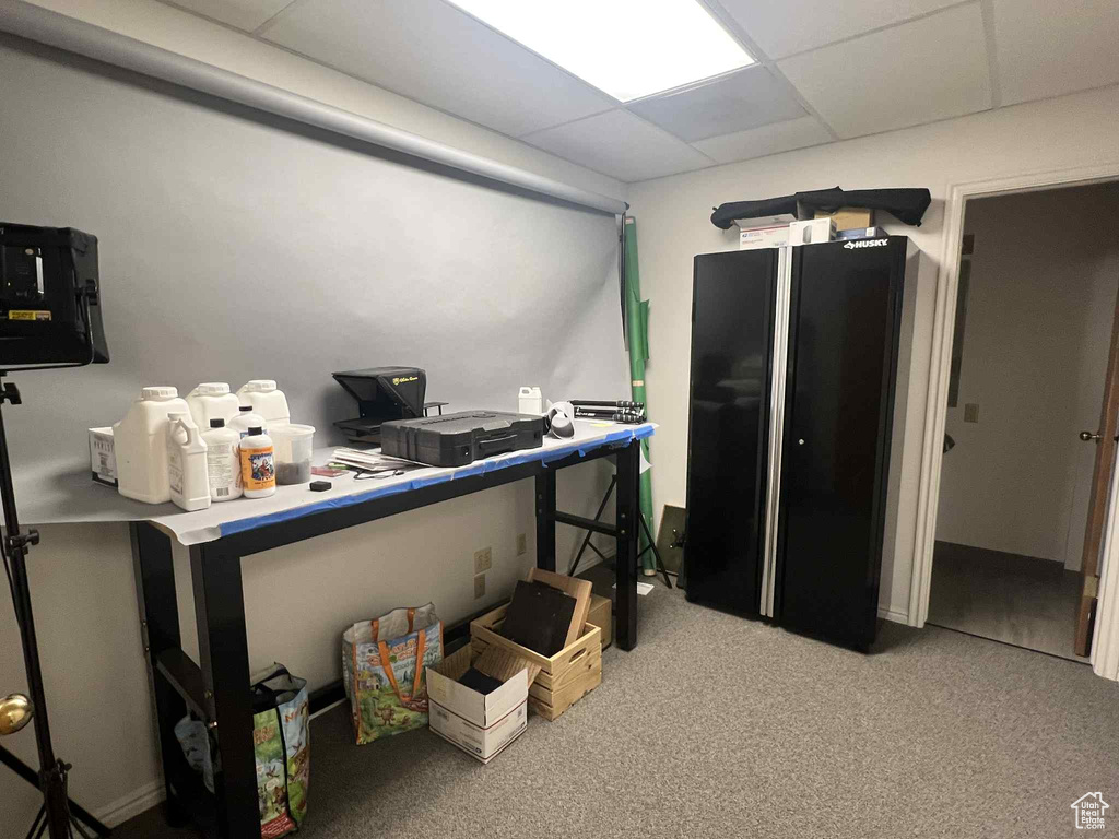View of carpeted office space