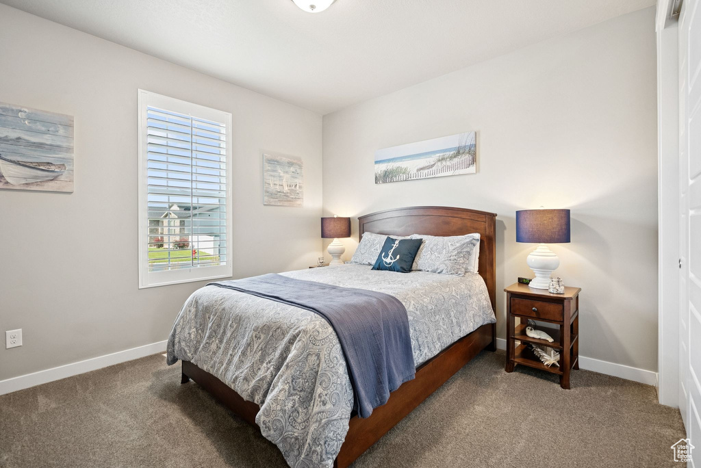 Bedroom featuring carpet floors