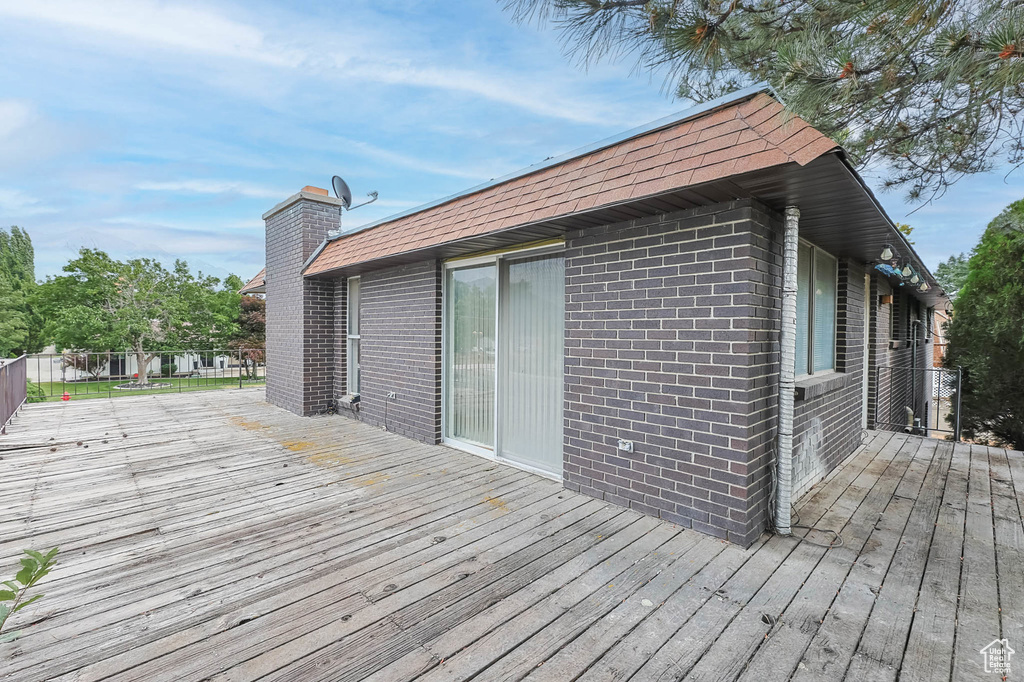 View of wooden deck