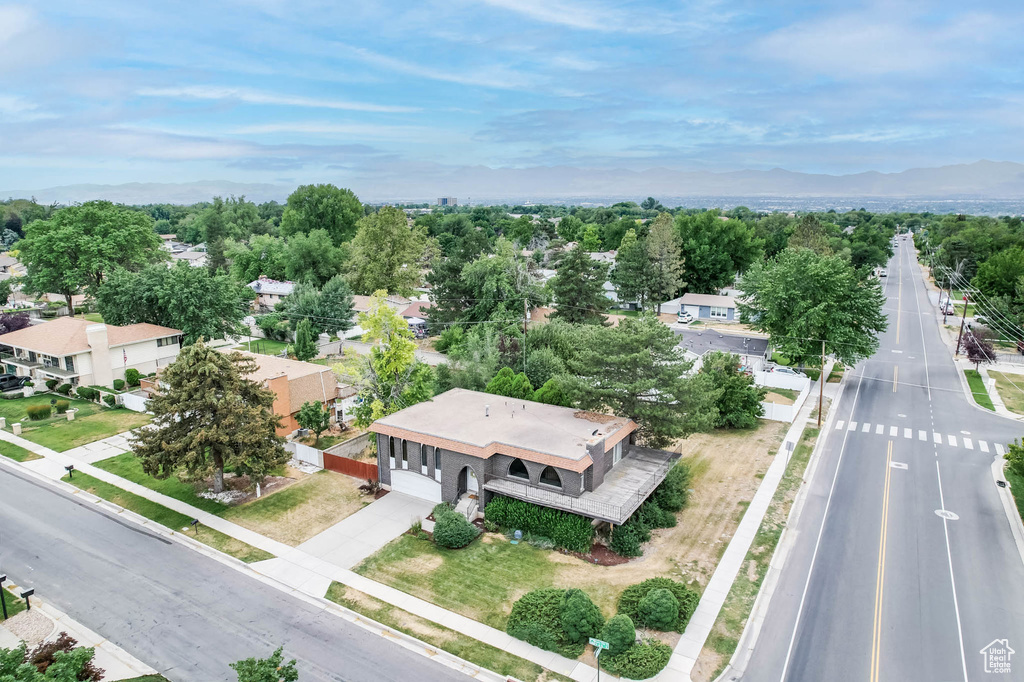 Aerial view of residential area