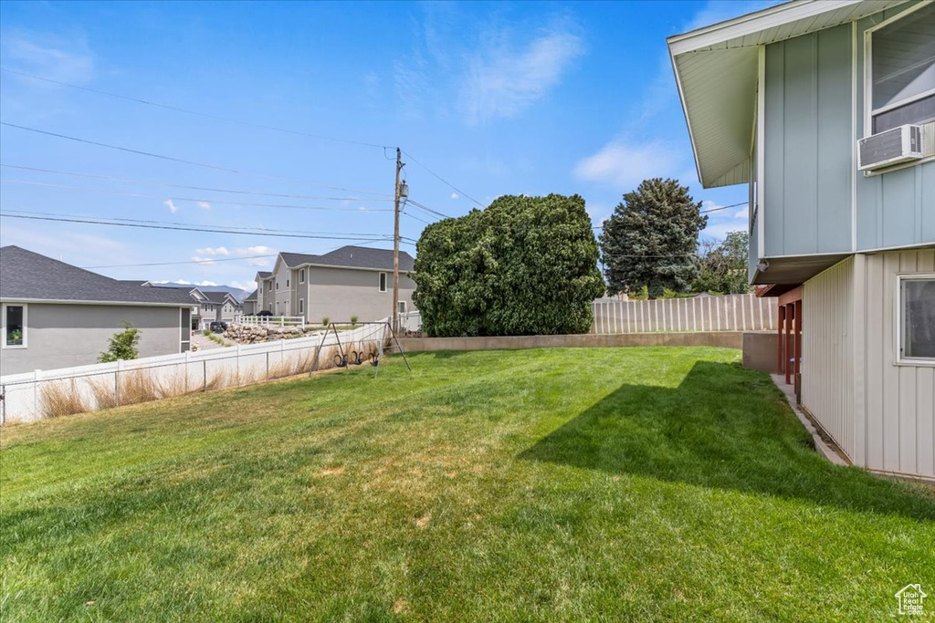 View of yard featuring a residential view