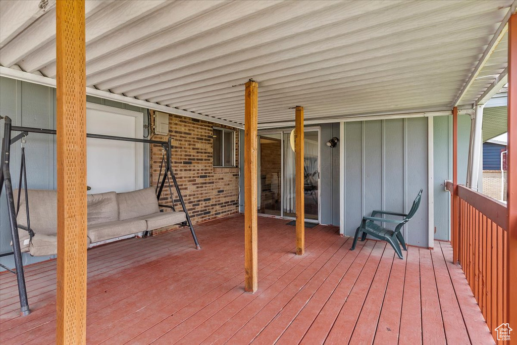 View of wooden terrace