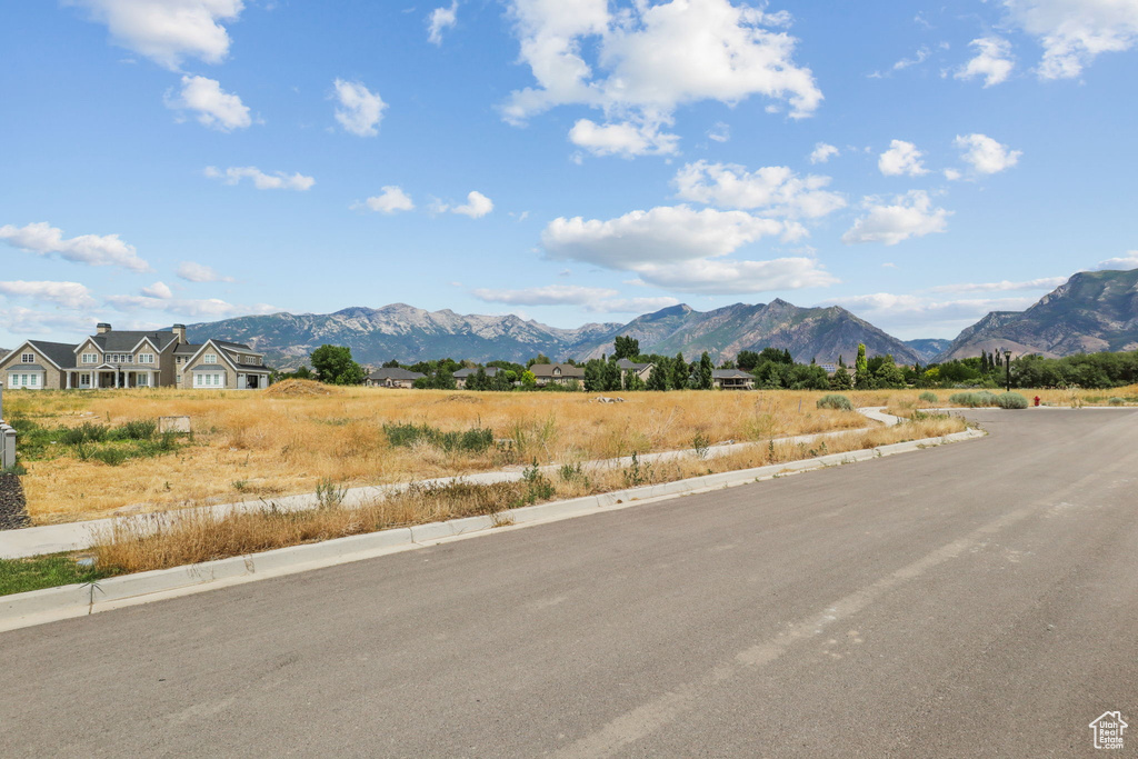 Mountain view with rural landscape