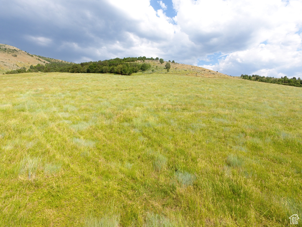 View of yard featuring a view of countryside