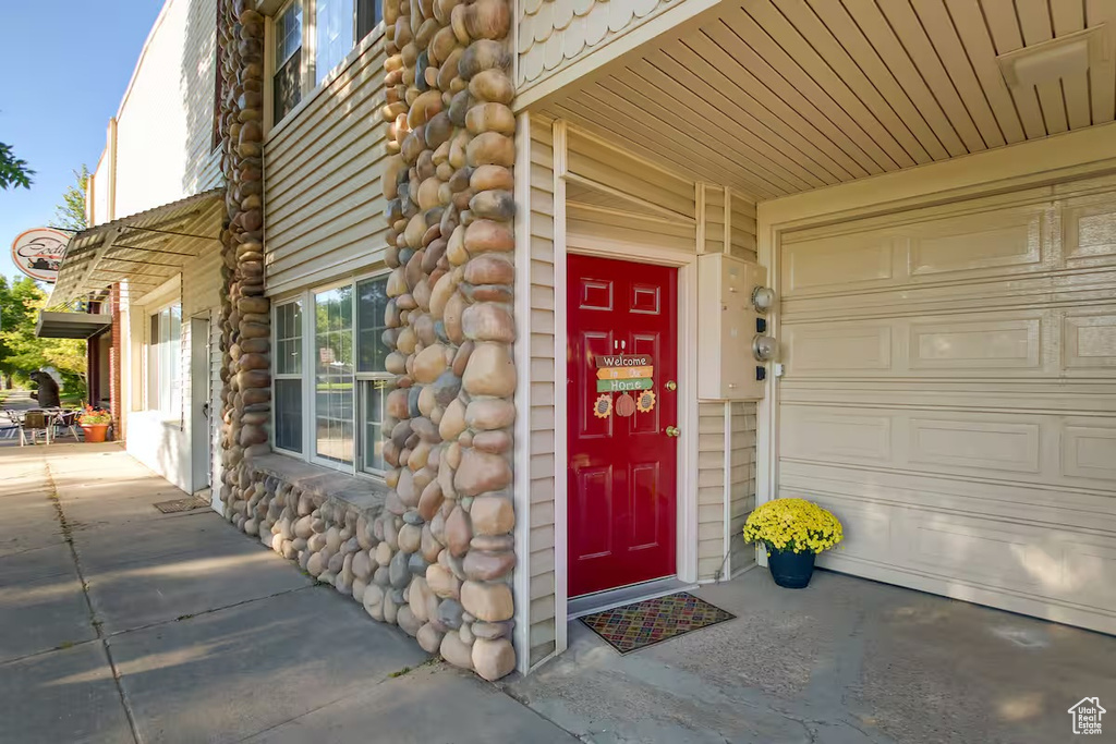 View of exterior entry