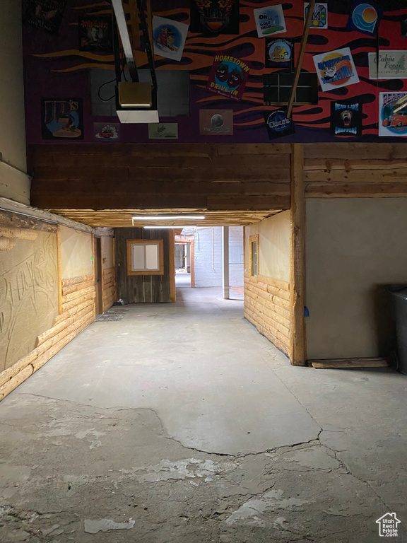 View of below grade area
