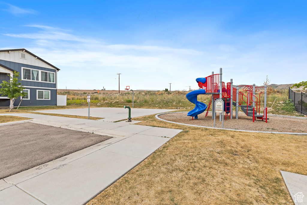 View of community jungle gym