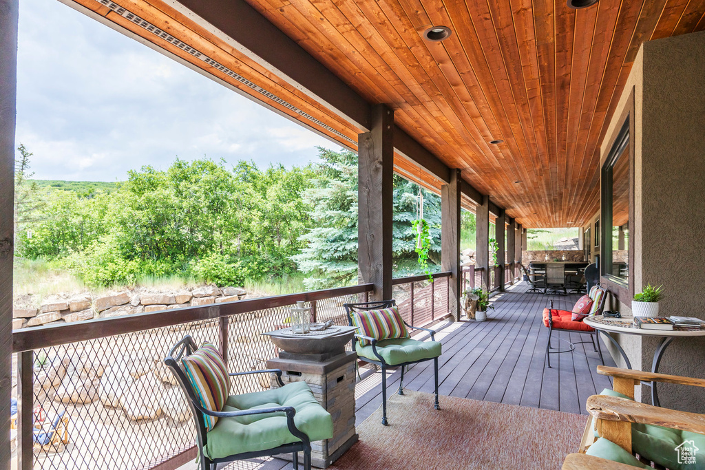 View of deck