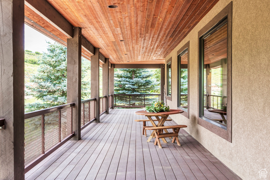 View of deck