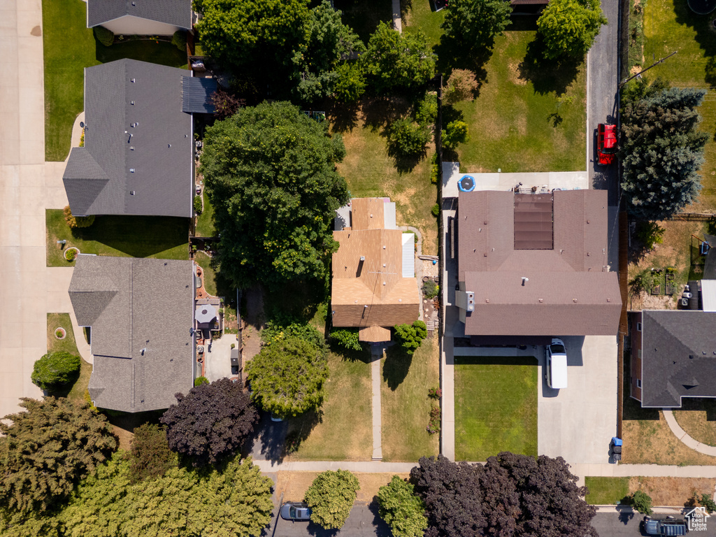 Aerial view of residential area
