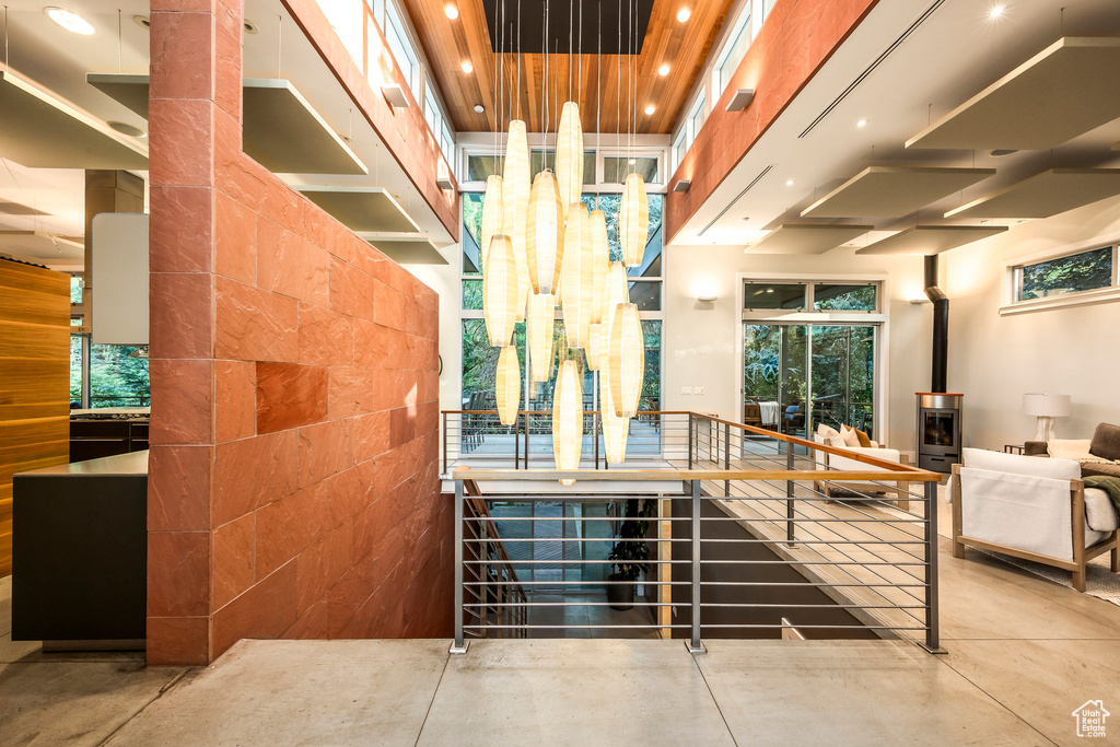 Common area with recessed lighting