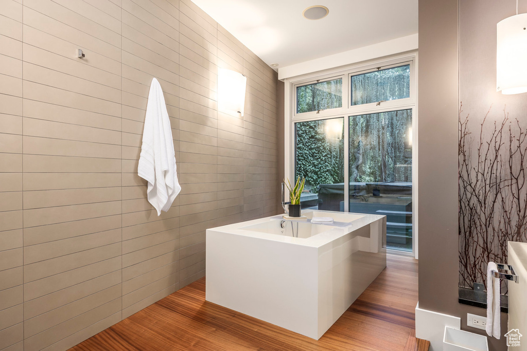 Bathroom featuring wood finished floors