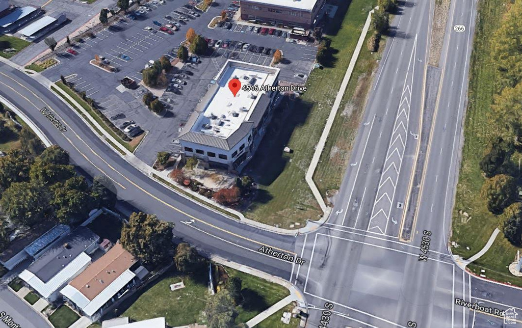 Aerial view of property's location