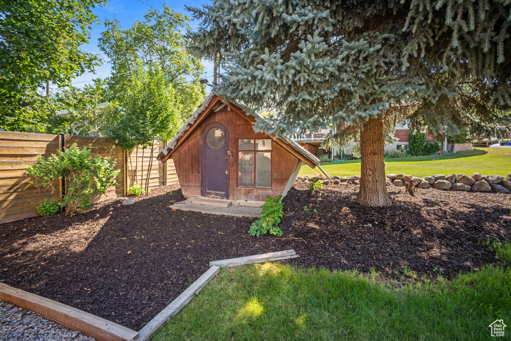 View of outbuilding