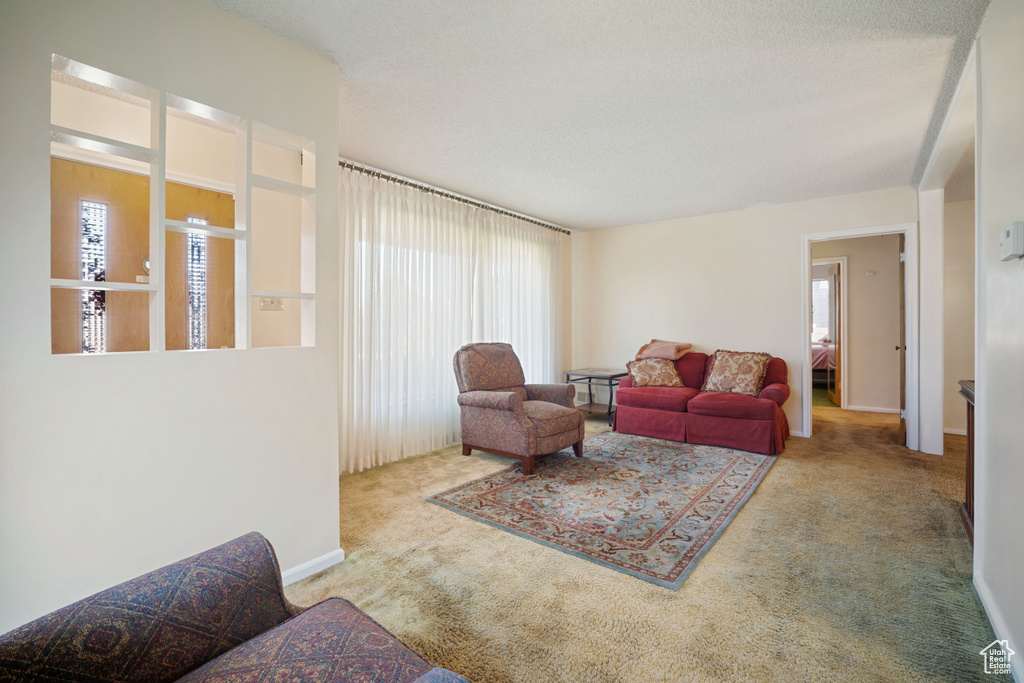 View of carpeted living room