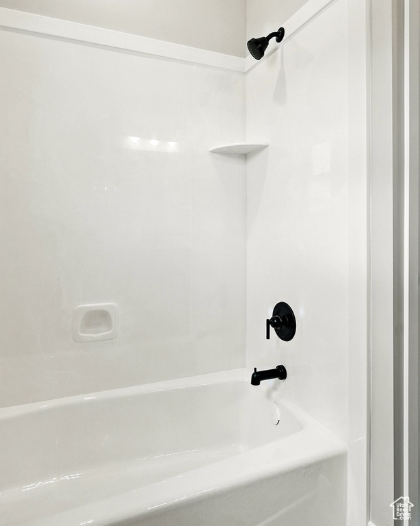 Bathroom with shower / bath combination