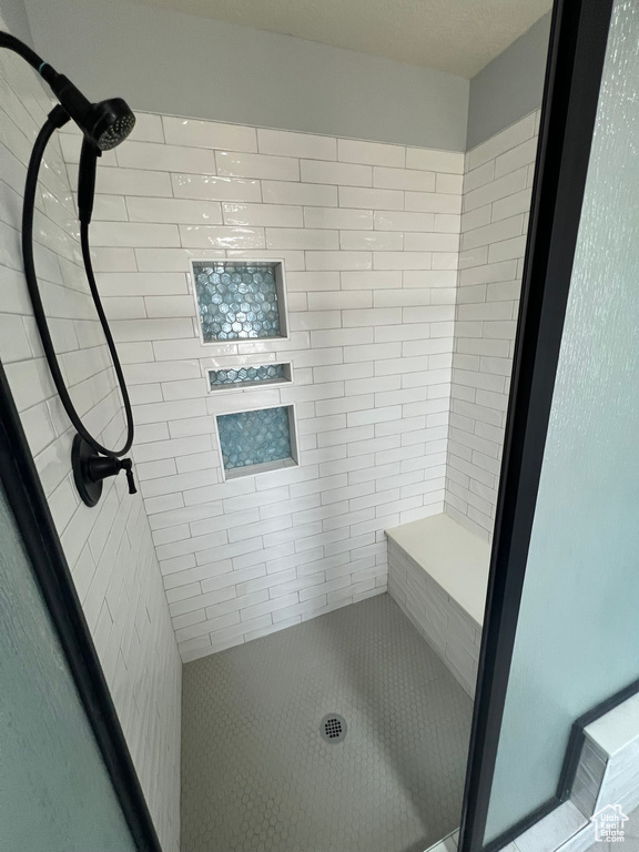Bathroom with a shower stall